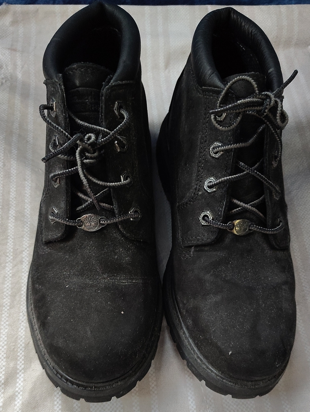 Timberland Nellie  Black Suede Lace-Up Work Boots